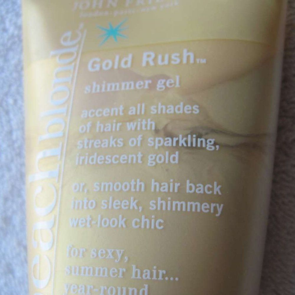 4 oz Tube John Frieda Bleach Blonde Gold Rush Shimmer Gel Sparkling Hair Accent